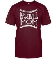 Baseball Mom Shirt Unisex Short Sleeve Classic Tee With Baseball Stripes