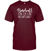 Baseball Dad Shirt Unisex Short Sleeve Classic Tee With Baseball Stripes