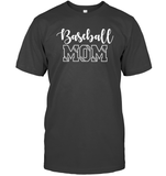 Baseball Mom Shirt Unisex Short Sleeve Classic Tee With Baseball Stripes