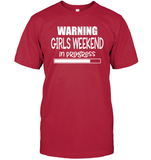 Warning Girls Weekend In Progress Girls Trip Shirt Unisex Short Sleeve Classic