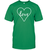 Love In Heart Valentine's Day Unisex Short Sleeve Classic Tee