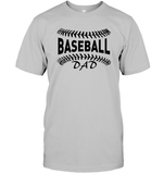 Baseball Dad Shirt Unisex Short Sleeve Classic Tee With Baseball Stripes