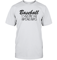 Baseball Mom Shirt Unisex Short Sleeve Classic Tee With Baseball Stripes