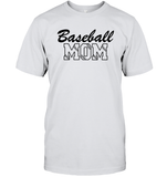 Baseball Mom Shirt Unisex Short Sleeve Classic Tee With Baseball Stripes