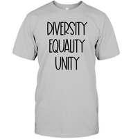 Diversity Equality Unity Shirt Unisex Short Sleeve Classic Tee