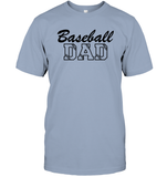 Baseball Dad Shirt Unisex Short Sleeve Classic Tee With Baseball Stripes