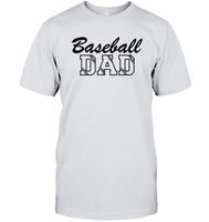 Baseball Dad Shirt Unisex Short Sleeve Classic Tee With Baseball Stripes