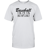 Baseball Dad Shirt Unisex Short Sleeve Classic Tee With Baseball Stripes