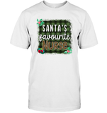 Santa's Favourite Nurse Christmas Shirt for Women