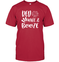 Red White And Booze 4th Of July Shirt Unisex Short Sleeve Classic Tee