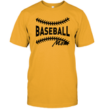 Baseball Mom Shirt Unisex Short Sleeve Classic Tee With Baseball Stripes