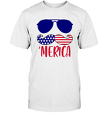 Merica Mushache 4th Of July Shirt Unisex Short Sleeve, Long Sleeve, Hoodies, Sweatshirt