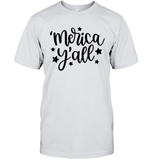 Merica Yall 4th Of July Shirt Unisex Short Sleeve Classic Tee