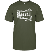 Baseball Dad Shirt Unisex Short Sleeve Classic Tee With Baseball Stripes