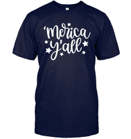 Merica Yall 4th Of July Shirt Unisex Short Sleeve Classic Tee