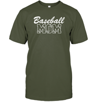Baseball Mom Shirt Unisex Short Sleeve Classic Tee With Baseball Stripes