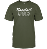 Baseball Mom Shirt Unisex Short Sleeve Classic Tee With Baseball Stripes