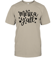 Merica Yall 4th Of July Shirt Unisex Short Sleeve Classic Tee
