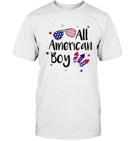 All American Boy 4th Of July Shirt Unisex Short Sleeve, Long Sleeve, Hoodies, Sweatshirt