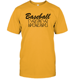 Baseball Mom Shirt Unisex Short Sleeve Classic Tee With Baseball Stripes
