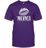 Merica Lips 4th Of July Shirt Unisex Short Sleeve Classic Tee