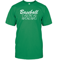 Baseball Mom Shirt Unisex Short Sleeve Classic Tee With Baseball Stripes