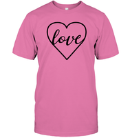 Love In Heart Valentine's Day Unisex Short Sleeve Classic Tee