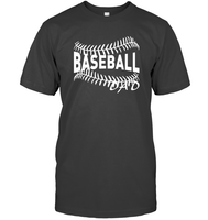 Baseball Dad Shirt Unisex Short Sleeve Classic Tee With Baseball Stripes
