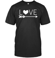 Valentine's Day Shirt For Adults Love Heart With Arrow Unisex Short Sleeve Classic Tee