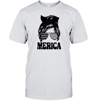 Merica Mom Bun 4th Of July Shirt Unisex Short Sleeve Classic Tee