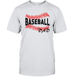 Baseball Dad Shirt, Long Sleeve, Hoodie, and Sweatshirt With Baseball Stripes