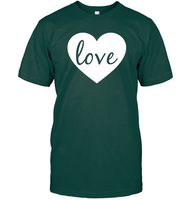 Love With Heart Valentine's Day Shirt Unisex Short Sleeve Classic Tee