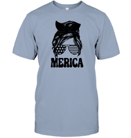 Merica Mom Bun 4th Of July Shirt Unisex Short Sleeve Classic Tee