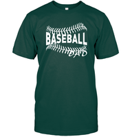 Baseball Dad Shirt Unisex Short Sleeve Classic Tee With Baseball Stripes