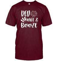 Red White And Booze 4th Of July Shirt Unisex Short Sleeve Classic Tee