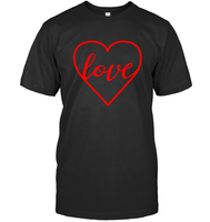 Love In Heart Valentine's Day Shirt For Adults