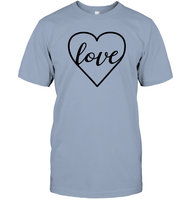 Love In Heart Valentine's Day Unisex Short Sleeve Classic Tee