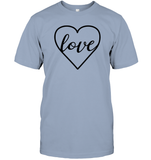 Love In Heart Valentine's Day Unisex Short Sleeve Classic Tee