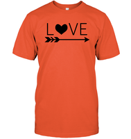 Valentine's Day Shirt For Adults Love Heart With Arrow Unisex Short Sleeve Classic Tee