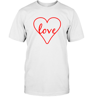 Love In Heart Valentine's Day Shirt For Adults