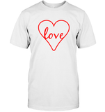 Love In Heart Valentine's Day Shirt For Adults
