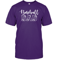 Baseball Dad Shirt Unisex Short Sleeve Classic Tee With Baseball Stripes