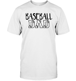 Baseball Dad Shirt Unisex Short Sleeve Classic Tee With Baseball Stripes
