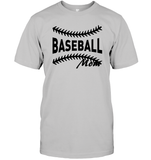 Baseball Mom Shirt Unisex Short Sleeve Classic Tee With Baseball Stripes