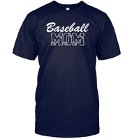 Baseball Mom Shirt Unisex Short Sleeve Classic Tee With Baseball Stripes