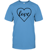 Love In Heart Valentine's Day Unisex Short Sleeve Classic Tee