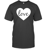 Love With Heart Valentine's Day Shirt Unisex Short Sleeve Classic Tee