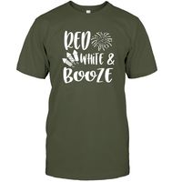 Red White And Booze 4th Of July Shirt Unisex Short Sleeve Classic Tee