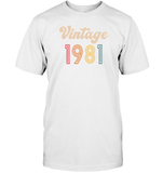 1981 Retro Vintage Birth Year Blast Unisex Shirt, Long Sleeve, Hoodie, Sweatshirt