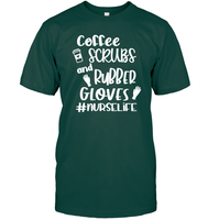 Coffee Scrubs And Rubber Gloves Nurse Shirt Unisex Short Sleeve Classic Tee